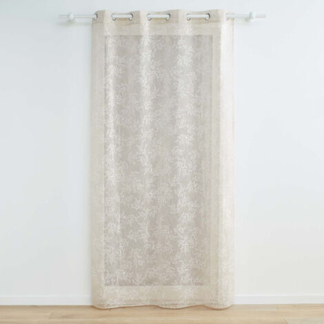 Rideau Voilage à Œillets "Karla" 140x280cm Taupe