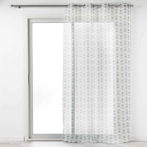 Rideau Voilage à Œillets "Letiko" 140x240cm Blanc