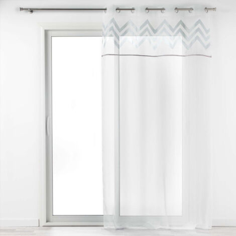Rideau Voilage à Œillets "Levi" 140x240cm Argent