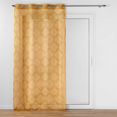 Rideau Voilage à Œillets "Levita" 140x240cm Ocre