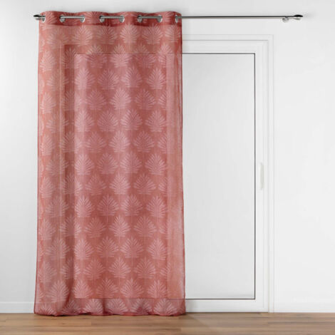 Rideau Voilage à Œillets "Levita" 140x240cm Rose