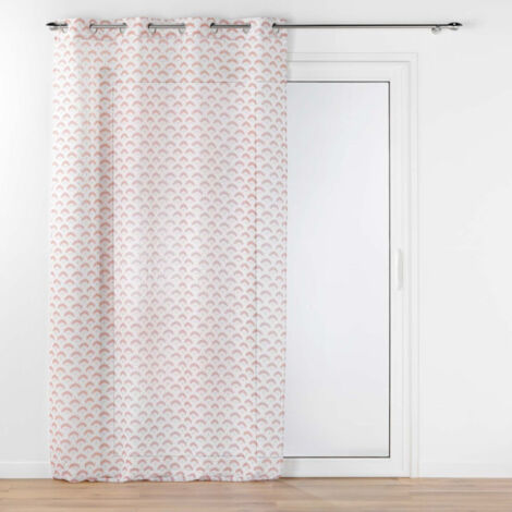 Rideau Voilage à Œillets "Lorea" 140x240cm Rose