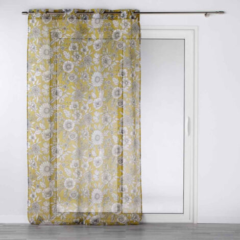Rideau Voilage à Œillets "Milady" 140x280cm Jaune