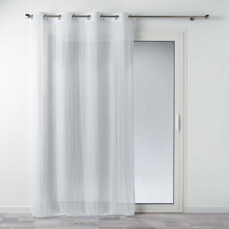 Rideau Voilage à Œillets "Mitsy" 140x240cm Blanc