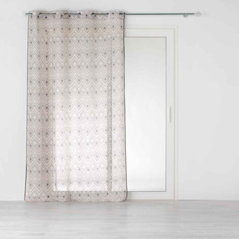 Rideau Voilage à Œillets "Nalika" 140x240cm Beige