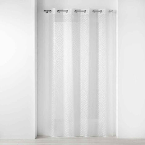 Rideau Voilage à Œillets "Poesia" 140x280cm Blanc