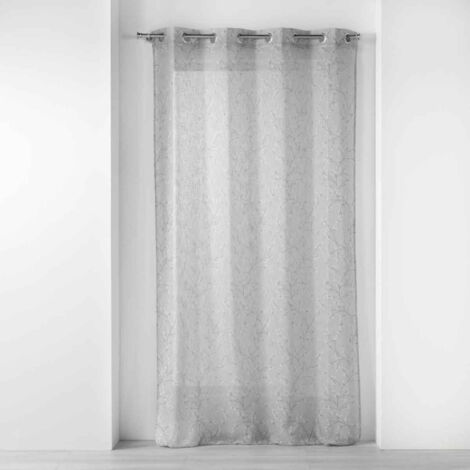 Rideau Voilage à Œillets "Salomé" 140x280cm Gris
