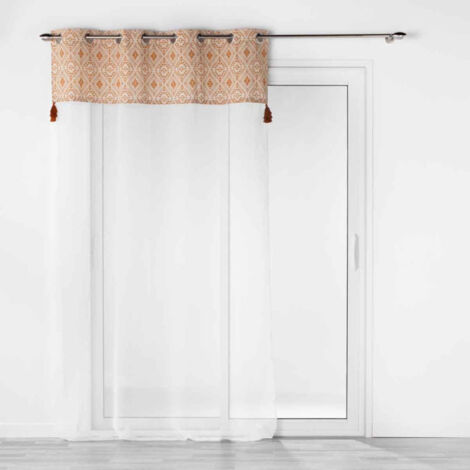 Rideau Voilage à Œillets "Samira" 140x240cm Terracotta