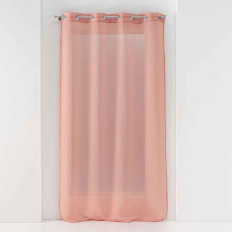 Rideau Voilage à Œillets "Sandra" 140x180cm Rose