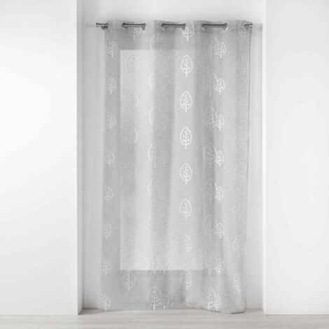 Rideau Voilage à Œillets "Sonata" 140x240cm Gris