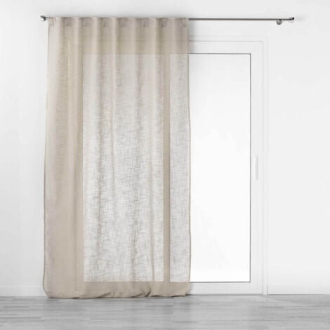 Rideau Voilage à Passants "Haltona" 140x240cm Noisette