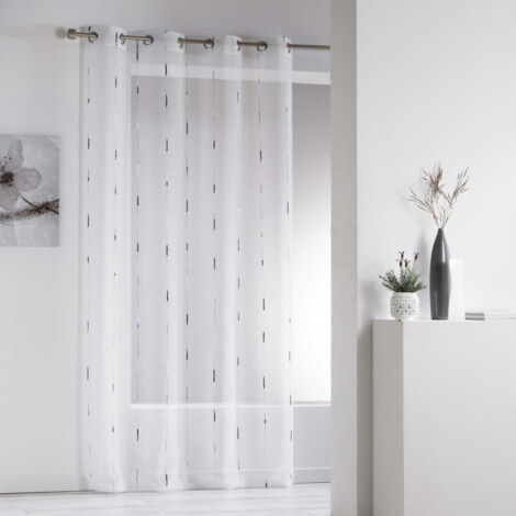 Rideau Voilage "Chenilla" 140x260cm Gris