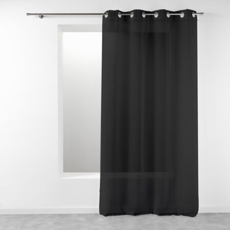 Rideau Voilage Étamine "Telma" 140x280cm Noir
