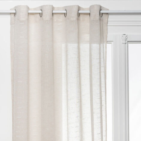 Rideau Voilage Floqué "Fred" 140x240cm Beige