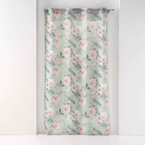Rideau Voilage Imprimé "Alissia" 140x240cm Menthe