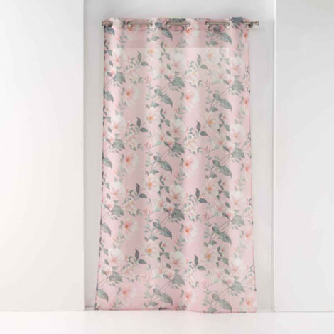 Rideau Voilage Imprimé "Alissia" 140x240cm Rose