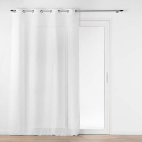 Rideau Voilage Jacquard "Ophelia" 140x240cm Blanc