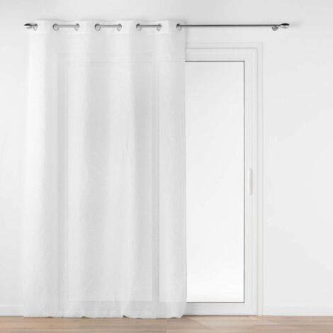 Rideau Voilage Jacquard "Ophelia" 140x280cm Blanc