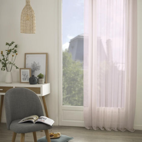 Rideau Voilage "Moly" 135x240cm Rose