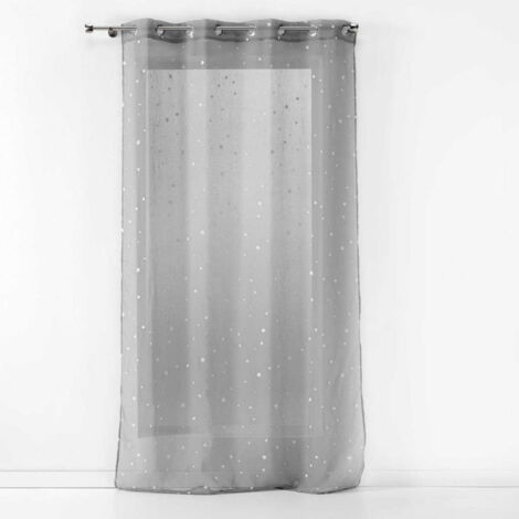 Rideau Voilage "Phosphorescent Fluo" 140x240cm Gris
