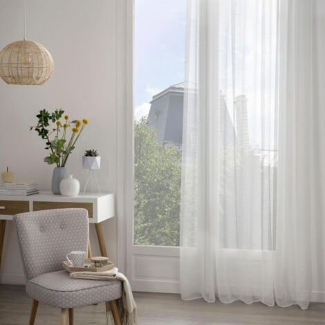 Rideau Voilage "Sam" 140x240cm Blanc