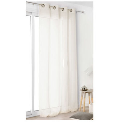 Rideau Voilage uni 100% lin Beige 145x260 cm
