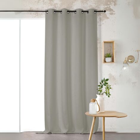 Rideau Voilage uni 100% lin Ficelle 145x260 cm