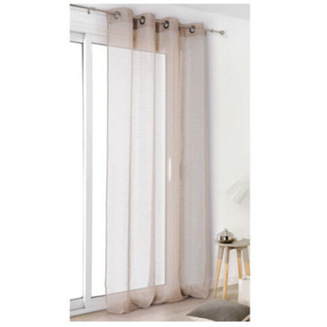 Rideau Voilage uni 100% lin Lin 145x260 cm
