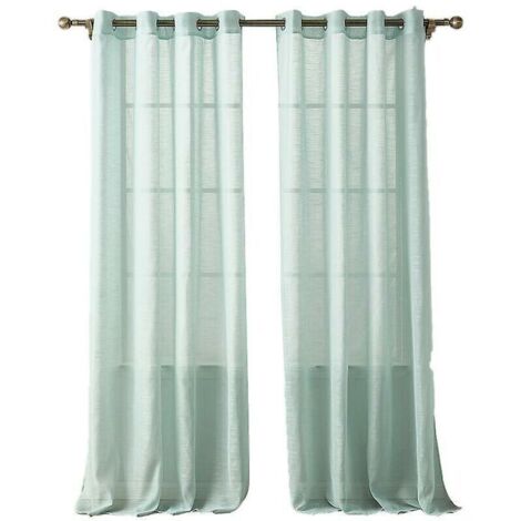 Rideau voile élégant 140x220 cm avec boutonnière – Rayé, en polyester léger pour salon, chambre ou baie vitrée