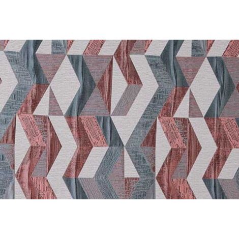 Rideau Zig Zag Coloré Rose Clair 135x240 cm