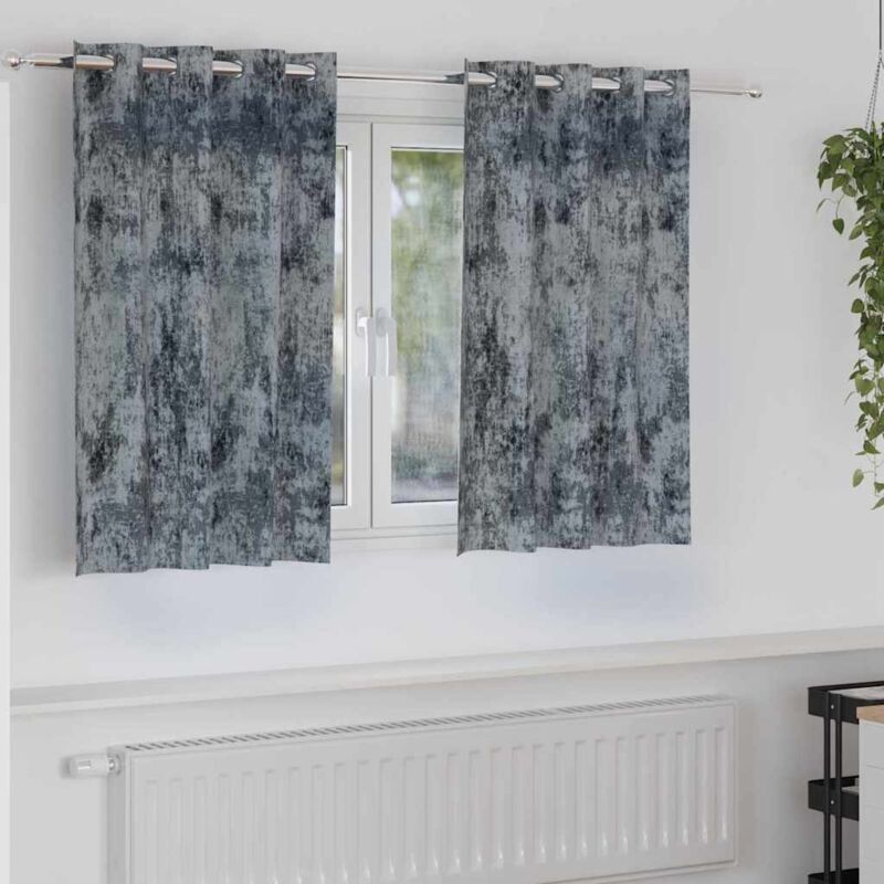 vidaXL Rideaux en velours 2 pc Gris Argenté 140 x 140 cm Velours