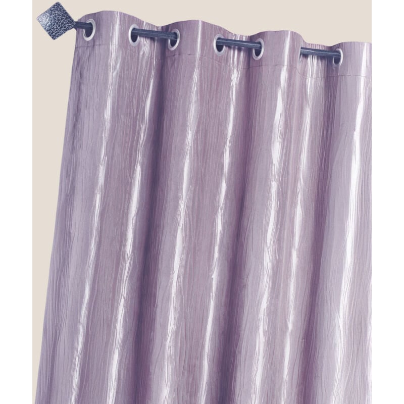 Homemaison - Rideau d'Ameublement en Taffetas Froissé Violet parme 135x260 cm