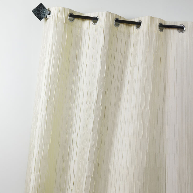 Rideau d'ameublement en jacquard Ecru 135x260 cm