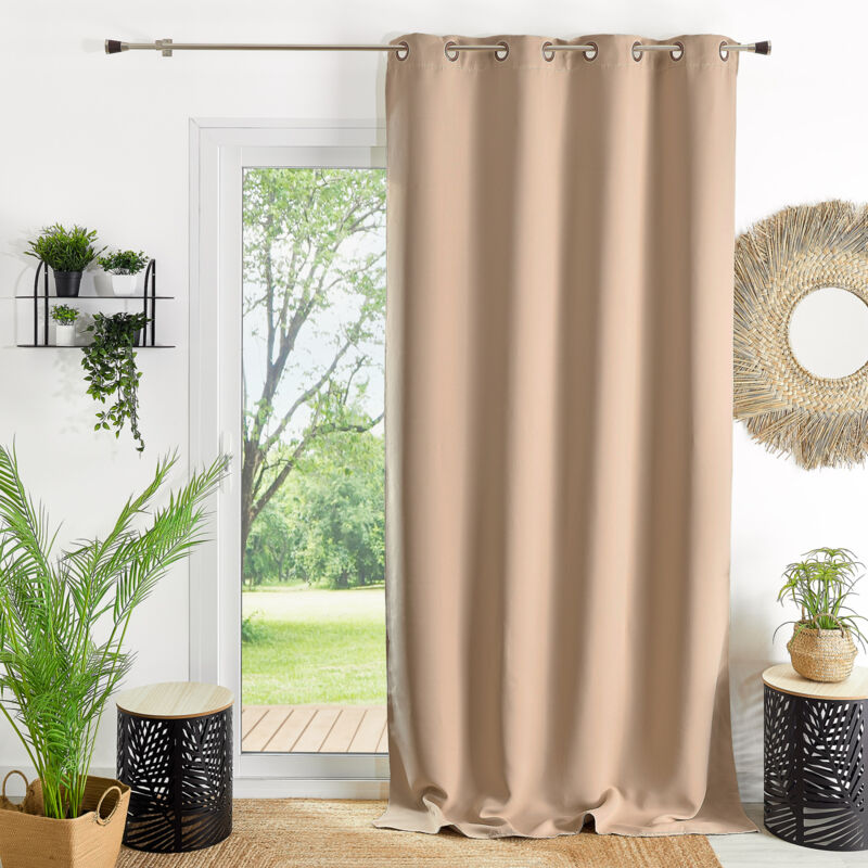 Rideau ameublement 80 % occultant Ecru 140x260 cm