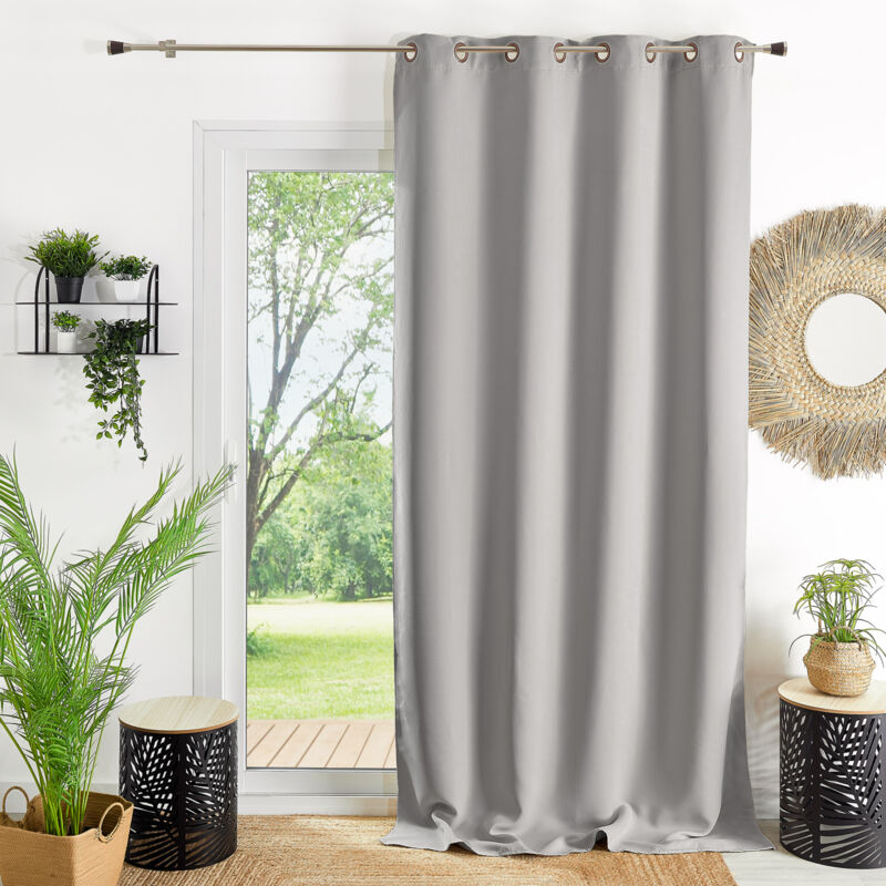 Rideau ameublement 80 % occultant Argent 140x260 cm