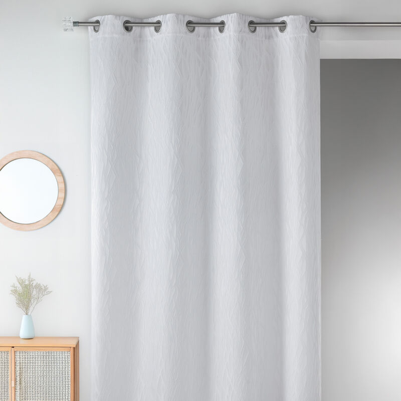 Rideau en jacquard fantaisie Blanc 135x260 cm