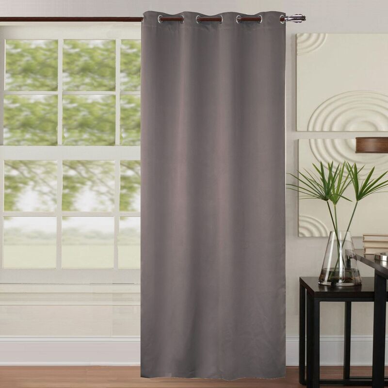 Rideau occultant uni coloré Taupe 140x260 cm