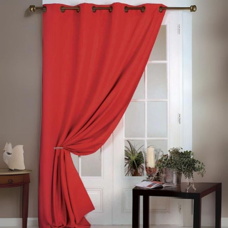 Rideau 80% occultant vu sur d&co Rouge 140x260 cm