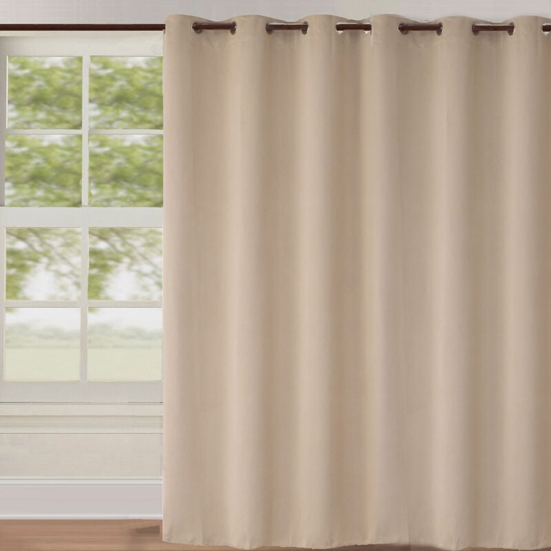 Homemaison - Rideau occultant uni grande largeur Beige 240x260 cm
