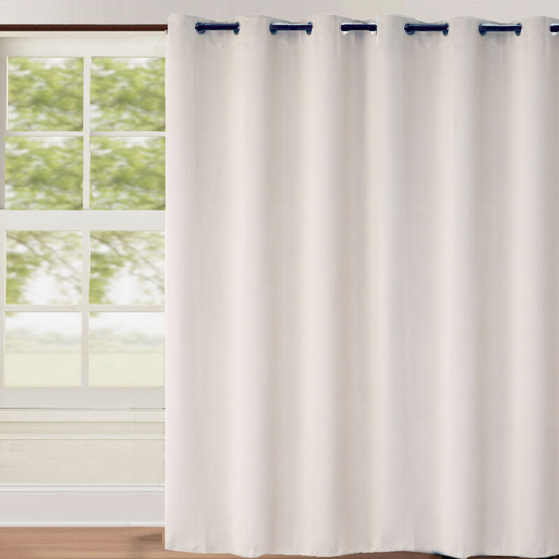 Homemaison - Rideau occultant uni grande largeur Blanc cassé 240x260 cm