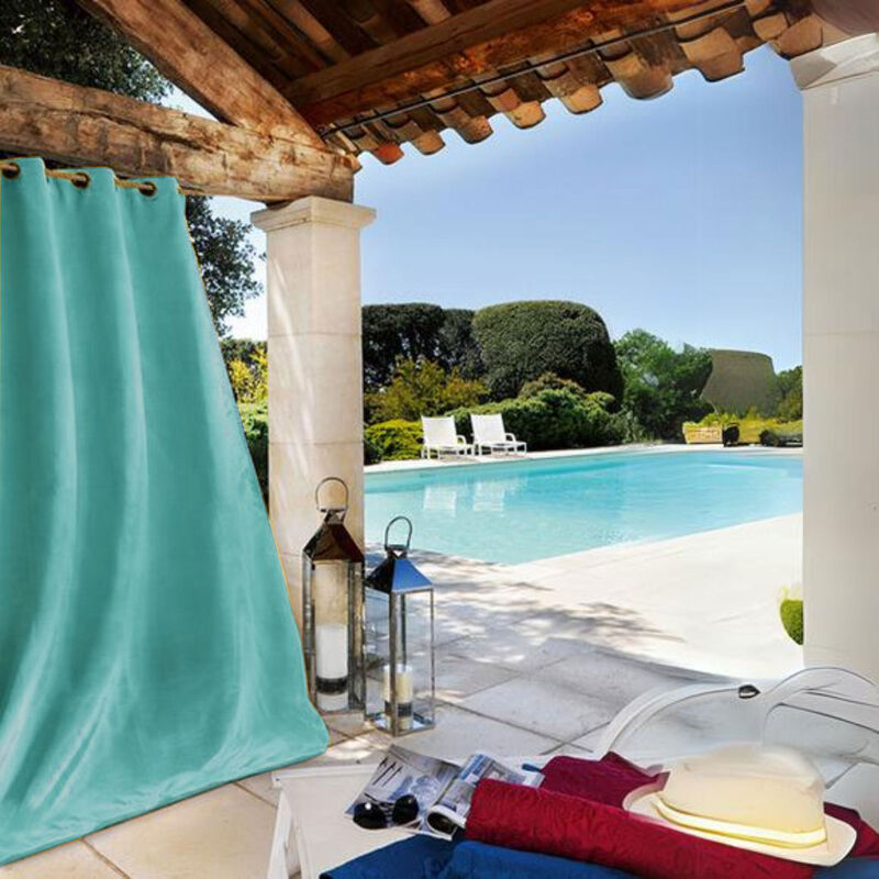 Rideau extérieur imperméable Bleu Canard 135x240 cm