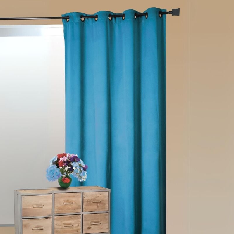 Rideau d'Ameublement Uni Extérieur Turquoise 140x260 cm