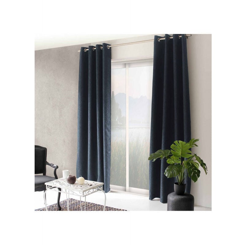 Rideau occultant NATTE 140 x 240 cm coloris ANTHRACITE