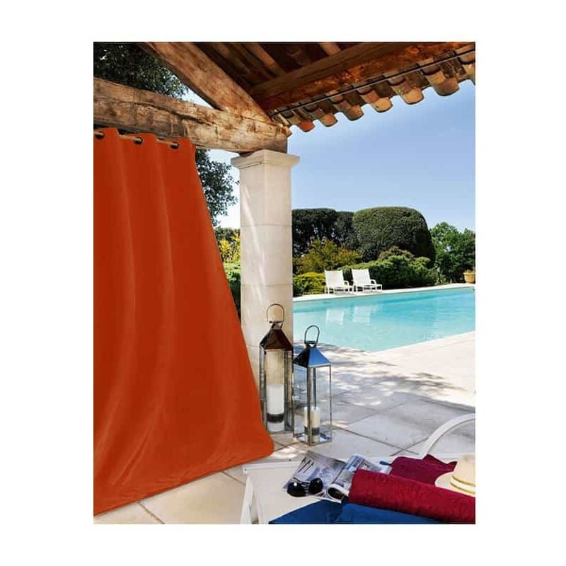 Rideau extérieur orange - 135x240cm - Orange