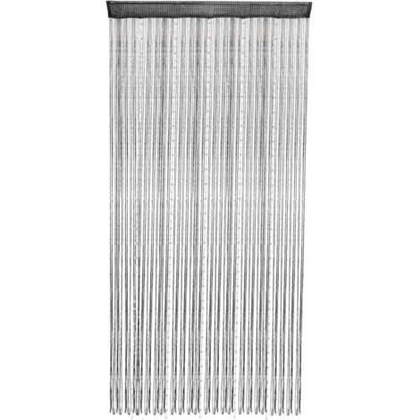 Rideaux à franges à paillettes, rideau en perles de cristal, rideau de séparation pour porte, fenêtre, chambre à coucher, placard, porte (noir)