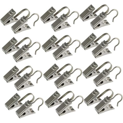 Rideaux Acier Inoxydable Clips Rideau Rsistants pour Fentres