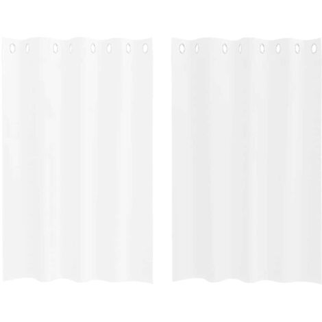 Rideaux avec des rideaux 2 pcs Blanc 140x140cm Polyester CFW63521