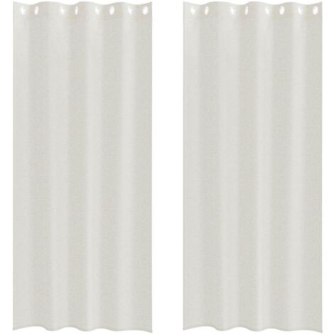 Rideaux avec des rideaux 2 pcs Crème 140x175cm Polyester CFW16966