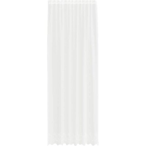 Rideaux avec des rideaux Blanc 500x100cm Polyester CFW25076
