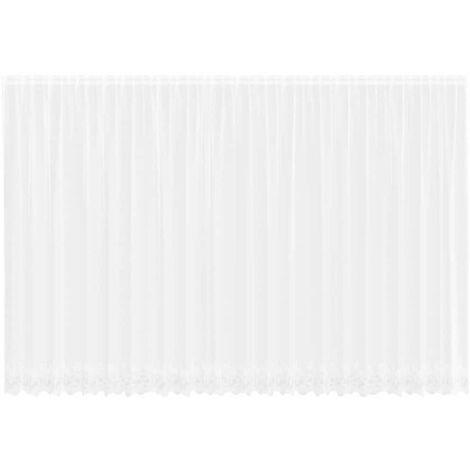 Rideaux avec des rideaux Blanc 500x100cm Polyester CFW46236